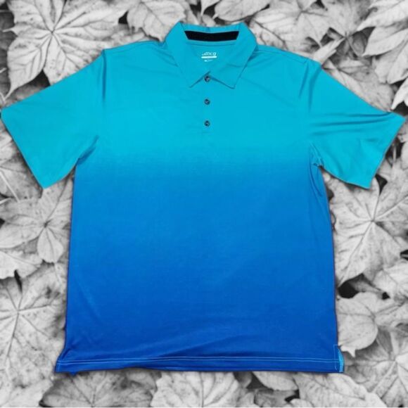 bcg Other - BCG Mens Blue Gradient Tru-Wick Golf Polo Shirt Size XXL